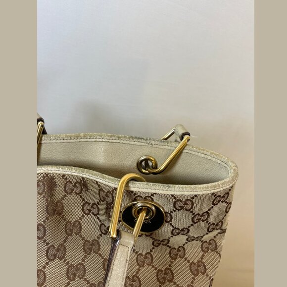 Gucci GG Tan Canvas Eclipse Tote Bag Small Tote Bag - Picture 11 of 16